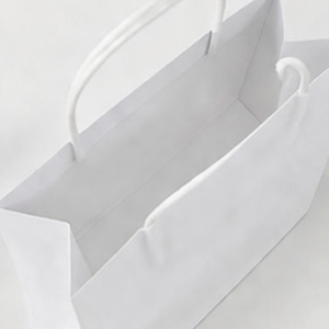 ถุงกระดาษคราฟท์ย่อยสลายได้แบบกำหนดเองพร้อมหูหิ้วแบบบิดเกลียว สีน้ำตาลหรือสีขาว สวยงาม เหมาะสำหรับของขวัญ การจัดส่ง หรือร้านอาหาร - Product Image 5