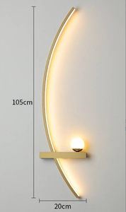 Lampada <span class=keywords><strong>da</strong></span> <span class=keywords><strong>Parete</strong></span> LED Moderna e Semplice 55cm 105cm, Illuminazione Decorativa a Striscia Lunga per Camera <span class=keywords><strong>da</strong></span> Letto e <span class=keywords><strong>Soggiorno</strong></span> - Product Image 5