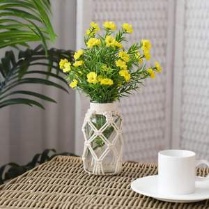 Florero de Yute Hecho a Mano Ecológico – Florero Decorativo de Fibra Natural para Sala de Estar, Oficina, Hotel y Decoración de Interiores del Hogar - Product Image 3