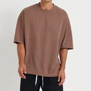 เสื้อยืดคอกลมแขนสั้นทรงหลวมโอเวอร์ไซส์ ผ้าฝ้าย 100% คุณภาพสูง ระบายอากาศได้ดี เป็นมิตรต่อสิ่งแวดล้อม สำหรับผู้ชาย - Product Image 6