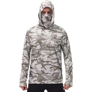 Best Sale Men's Fishing <b>Shirts</b> with Mask UPF 50 Polyester Quick Dry Outdoor Lightweight Long Sleeve <b>Hooded</b> - Product Image 1