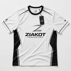 Camiseta Deportiva Personalizada para Hombre, Diseño Nuevo de la Industria ZIAKOT, en Rosa, Blanco y Azul Claro - Product Image 2