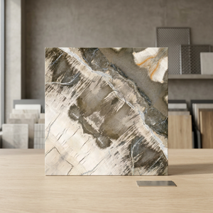 Baldosas de porcelana pulida Bookmatch marrón 600x600mm 60x60cm baldosas de cerámica digital de mármol verde brillante - Product Image 2