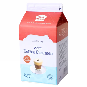 Crème non laitière certifiée HALAL, qualité supérieure, OEM/ODM, crème dessert caramel toffee HALAL, pour café et thé au lait, 500g - Product Image 1