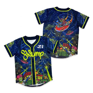 Camiseta de Béisbol Personalizada con Bordado, Manga Corta, 100% Poliéster, Transpirable, Precio Económico al por Mayor, Mejor Diseño - Product Image 1