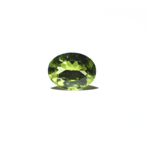 Emerald Cut 4.5 Carat Peridot Loose Gemstone Faceted Oval for Fine Jewelry - Product Image 1