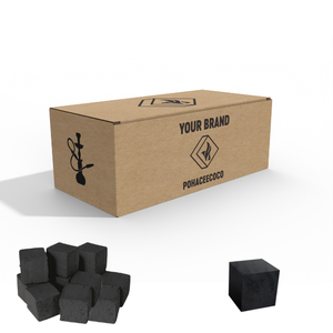 มะพร้าวถ่านมอระกู่ Shisha อินโดนีเซียคุณภาพดีที่สุดทําจากถ่านกะลามะพร้าวธรรมชาติ 100% ฉลากส่วนตัว OEM - Product Image 1