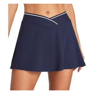 Jupe de tennis plissée respirante coupe ajustée avec poches pour femme, idéale pour le golf, taille croisée avec cordon de serrage, couleurs personnalisables - Product Image 3