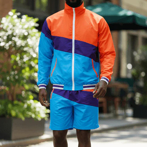 Conjunto de Ropa Deportiva para Hombre con Logotipo y Color Personalizados, Chaqueta Cortavientos y Pantalones Cortos Transpirables con Estampado para Primavera, Conjunto Bordado para Niños - Product Image 4
