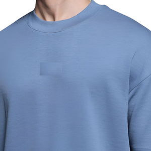 Camisetas Personalizadas de Talla Grande 100% Algodón para Hombre, Corte Ajustado, Hombros Caídos, Diseño Sólido con Logotipo Impreso, Manga Corta - Product Image 2