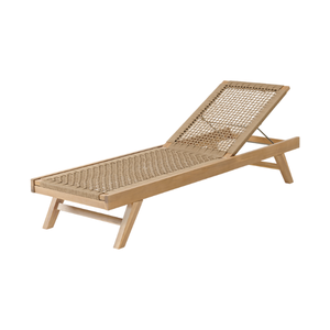 Chaises longues en teck, chaises longues en corde, lit de jardin polyvalent, mobilier de jardin extérieur, prix de gros - Product Image 1