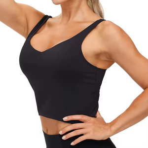 Soutien-gorge de sport/yoga réversible respirant de haute qualité avec logo personnalisé, nouveau style, vente en gros, fabriqué par un grossiste, en Spandex/Polyester, pas cher - Product Image 3