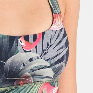Athletic Wear Scoop Neck <b>Padded</b> Fitness Bra High Stretch <b>Cool</b> Dry Nature Leaf Print Workout Yoga Wear Women Bra For Wholesale - Product Image 6