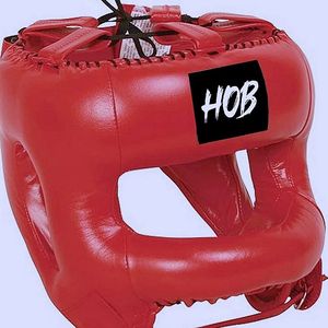Casque de protection facial modulaire HOB pour la boxe, en cuir PU respirant, réglable, double visière, casque de sport pour adulte - Product Image 5