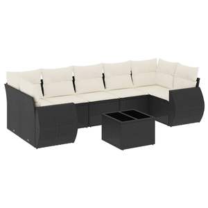 Conjunto de Sofá de Jardín con Patas Ajustables, Mediano, Negro, Ratán PE, Muebles Elegantes para Exteriores - Product Image 2