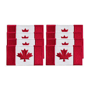 Parche Bordado 3D Termoadhesivo Personalizado de Fábrica de Alta Calidad con Bandera de Canadá y Varios Países para Ropa - Product Image 3