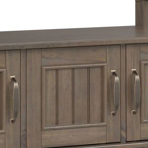 Smoky marrone Lev portaoggetti panca portascarpe pratico con soluzione di stoccaggio per ingresso durevole - Product Image 6