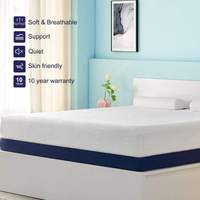 Matelas en mousse à mémoire de forme personnalisable à prix d'usine, 10 cm, taille King Queen, confortable, pour chambres à coucher et applications scolaires, compressé