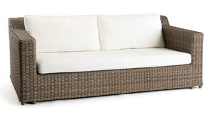 Conjunto de Sofás de Ratán para Exteriores Contemporáneo con Cojines Grises Impermeables, Muebles de Jardín y Patio de Mimbre PE Resistentes a los Rayos UV, Diseño Moderno - Product Image 2