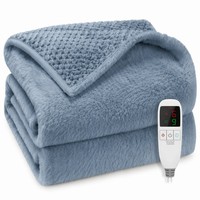 Couverture chauffante en jacquard à carreaux Sherpa 110V, taille Queen, 6 réglages de chaleur, chauffage rapide, protection contre la surchauffe, certifiée ETL