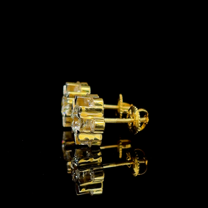 Pendientes de Diamantes Cultivados en Laboratorio con Diseño de Racimo Floral de Lujo, Oro de 14K/18K, Certificados por IGI, para Mujer, para Fiestas - Product Image 2