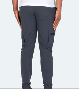 Pantalon de survêtement en toile de coton léger, décontracté, imperméable, respirant, à taille élastique, avec logo personnalisé, de haute qualité, pour la vente en gros - Product Image 2