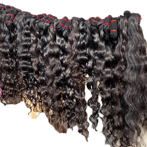 Extensions de Cheveux Humains Naturels de Style Vague Profonde Indienne à Double Trame Droite Alignée avec Cuticule Vierge Remy Indienne à Donneur Unique - Product Image 1