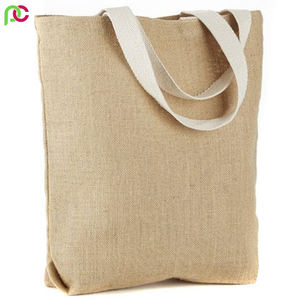 Vente en gros de sacs de plage en toile de jute naturels avec logo imprimé pour le shopping - Product Image 2