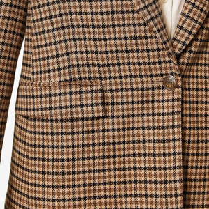100% Wool Men Blazer <b>Jacket</b> 550g Thick Tweed Houndstooth Single Breasted Retro Casual Business <b>Wedding</b> Unisex Custom Made Winter - Product Image 6
