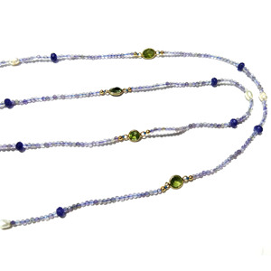 Collar de Perlas de Agua Dulce con Cuentas de Plata de Ley Chapada en Oro de 18K, Estilo Bohemia, Piedra Natural, Joyería Unisex Certificada para Mujer - Product Image 2