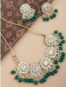 Fashion New Arrival Bridal Jewelry <b>Sets</b> Hot Sale Gold Plated Alloy <b>Crystal</b> 2-Piece Necklace Earrings Wedding Engagement Party - Product Image 3