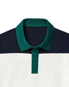 Customized Green Navy And <b>White</b> Men <b>Polo</b> Shirt Short Sleeve Casual Golf T Shirt Breathable Summer Color Block Premium Top - Product Image 3