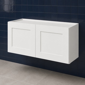 Solid Wood Shaker Kitchen <b>Cabinets</b> <b>Wall</b> Mounted Kitchen <b>Cabinet</b> 36 x 15 Inch <b>White</b> and Gray Ready to Assemble In Stock W3615 USA - Product Image 3