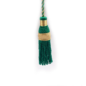 Green and Gold Bullion Silk Thread <b>Tassels</b> with Twisted Cord in Mylar Material for Garments Decorations <b>Curtains</b> Cellphones - Product Image 4