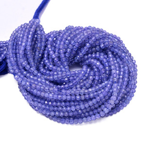 AAA+ Tanzanite 3mm Rondelle Micro Faceted <b>Beads</b> Natural Tanzanite Semi Precious Gemstone <b>Loose</b> <b>Beads</b> for Jewelry Making Supplies - Product Image 2