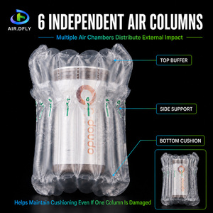 AIR.DFLY PA+PE Q Shape Air Column Bag 6 Columns 15cm 55um Inflatable Shockproof Cushion Packaging For Bottles And Jars Shipping - Product Image 3