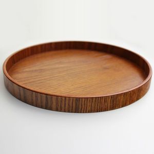 Premium handmade mango wood round serving tray with natural finish durable <b>kitchen</b> dining <b>decor</b> platter elegant rustic style - Product Image 2