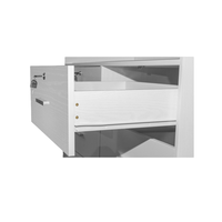 Grande armoire de chambre à coucher pliable W4097 contemporaine blanche à 2 portes coulissantes et 4 tiroirs, mobilier de maison à assembler soi-même