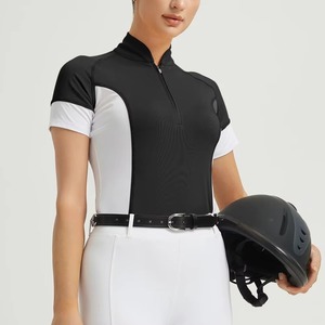 Chemises d'équitation à manches courtes pour femmes, dernier design, vêtements d'équitation, fabricant de vêtements d'équitation, chemise d'équitation pour femmes à séchage rapide - Product Image 4
