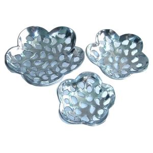 ชามอะลูมิเนียมหล่อรูปทรงดอกไม้คุณภาพสูง พร้อมผิวขัดเงาแบบกระจก ชามอะลูมิเนียมสำหรับเสิร์ฟตกแต่ง ราคาขายส่ง - Product Image 1