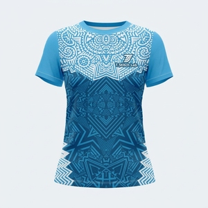 Camisetas Ligeras y Transpirables para Mujer, Diseño Tribal, Colores Sólidos, Alta Calidad, Nueva Llegada, Manga Corta, Tallas Grandes, Venta al Por Mayor - Product Image 2