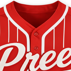 Camiseta de Béisbol Americana con Rayas, Cierre de Botones, Manga Larga, Transpirable, Antibacteriana, Absorbe la Humedad, Talla Grande para Adultos - Product Image 6