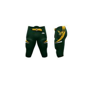 Pantalons de football américain rembourrés personnalisés en gros, pantalons d'entraînement de football en spandex épais avec protections et panneaux en maille - Product Image 1