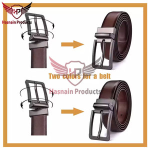 Cinturón de moda para hombre de cuero genuino hecho en fábrica de calidad superior con hebilla suave, agujeros ajustables, precios al por mayor - Product Image 3