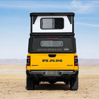 Camper de camionnette robuste en aluminium à coque rigide avec toit relevable pour Ram 1500 2500 Dodge, avec auvent intégré
