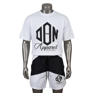 Ensemble deux pièces décontracté pour homme en molleton French Terry : T-shirt uni teint et short de sport pour l'été - Product Image 5