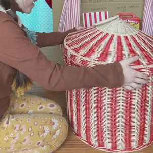 ตะกร้าหวายรูปทรงเต็นท์ละครสัตว์ ตะกร้าเก็บของทำมือ ขายส่ง เป็นมิตรกับสิ่งแวดล้อม ผลิตในเวียดนาม พร้อมส่ง - Product Image 6