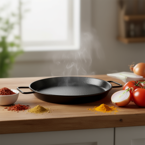 Elegante Sartén para Paella de 22 cm con Revestimiento de Esmalte Duradero, Hierro Fundido Esmaltado, Mango de Acero Inoxidable, Esencial para la Cocina - Product Image 3