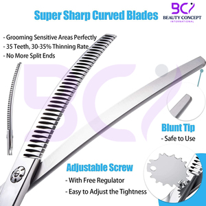 Ciseaux à effiler de 6,0 pouces avec vis réglable, ciseaux de salon pour barbier, ciseaux texturisants pour une coupe de précision - Product Image 2