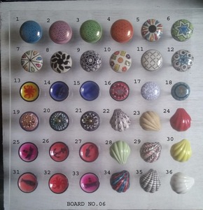 Top Selling Modern Colourful <b>Ceramic</b> Cabinet <b>Knobs</b> Painted Flower Leaf Patterns Handcrafted Geometric Shape Decorative Handle - Product Image 4